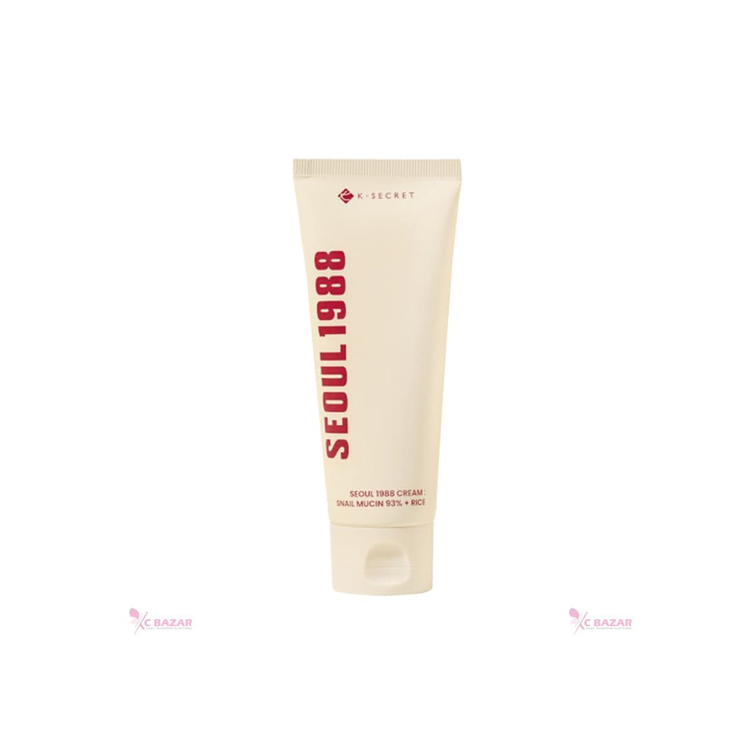 K-Secret Seoul 1988 Cream: Snail Mucin 93% + Rice 100 ml