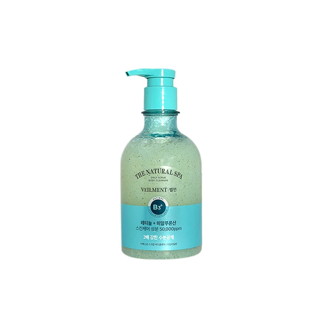On the Body Veilment Natural Spa Dead Sea Salt Scrub Body Wash Lime Basil Scent 400 Ml