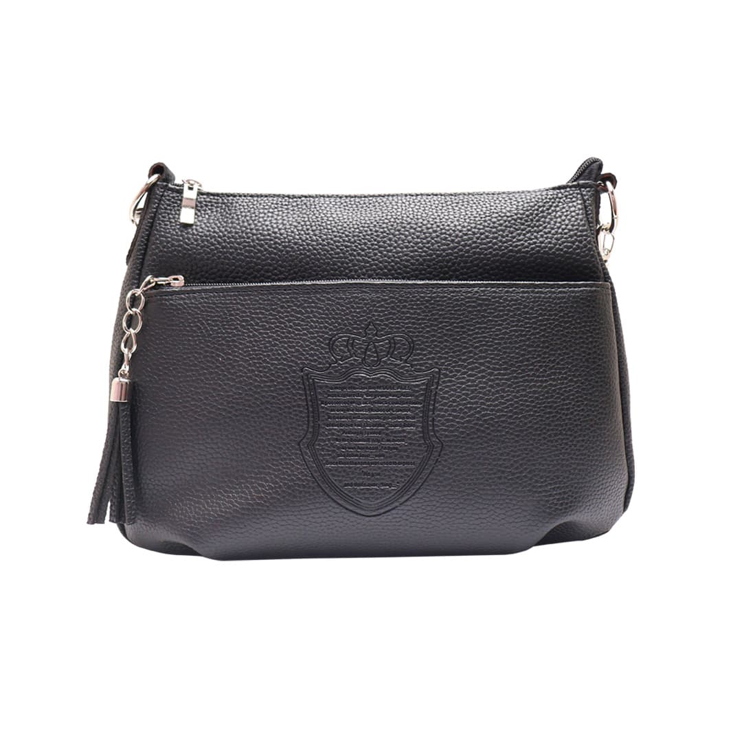 Premium Women Casual Shoulder Bag With Adjustable Strap + ( Black Colour )