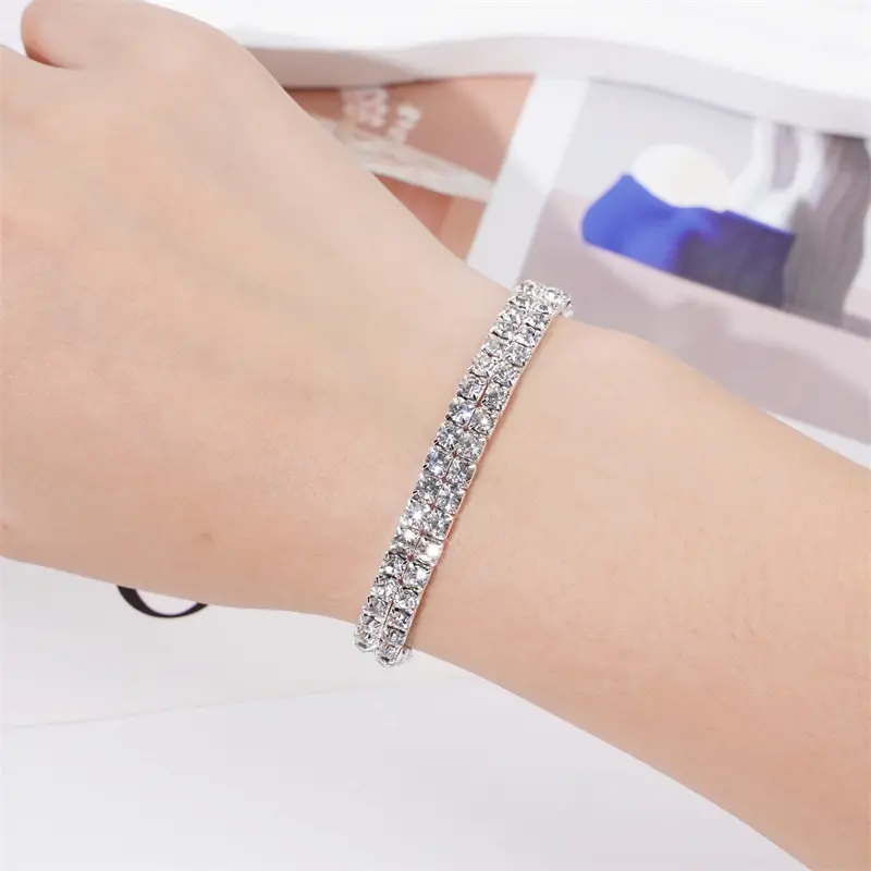 Luxury Rhinestone Elastic Bracelet for Women β Retro Disco Full Diamond Stretch Party Jewelry